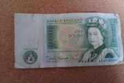 Vintage Sterling pound note