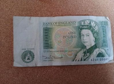 Vintage Sterling pound note