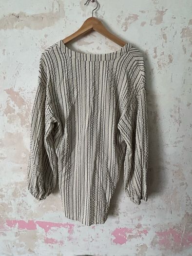 Free People Boho Striped Long Sleeve Tunic Blouse | Size XS