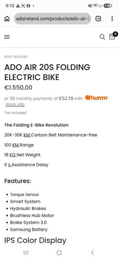 Ado A20s Ebike
