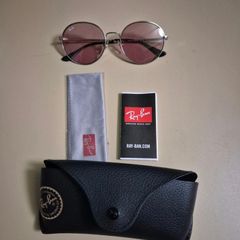 Ray-Ban RB3612D Team Wang Round Sunglasses Silver/Violet Lens Full Box Set