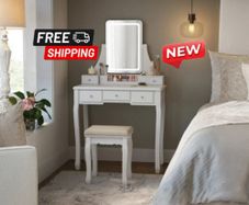 Dressing Table with LED Lighting