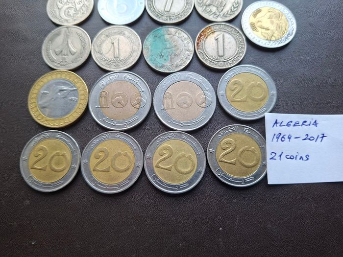 A Lot of 170 grams of coins from Algeria (1972-2017)