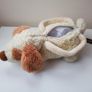 Russ ivory/brown "Cute n Soft" collection plush puppy dog  handbag Image 3