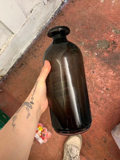 Approx. 40 Clear, Black, Brown, Amber & Gold Vases