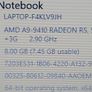 HP Pavilion 15.6 inch Laptop, Model, 15-aw012na, AMD A9-9410 Radeon R5 Graphics, 5 Compute cores 2C + 3G 2.9GHz, 8GB Ram, 1 Terrabyte HDD, Windows 10, Microsoft Edge, Chrome, and VLC Image 8