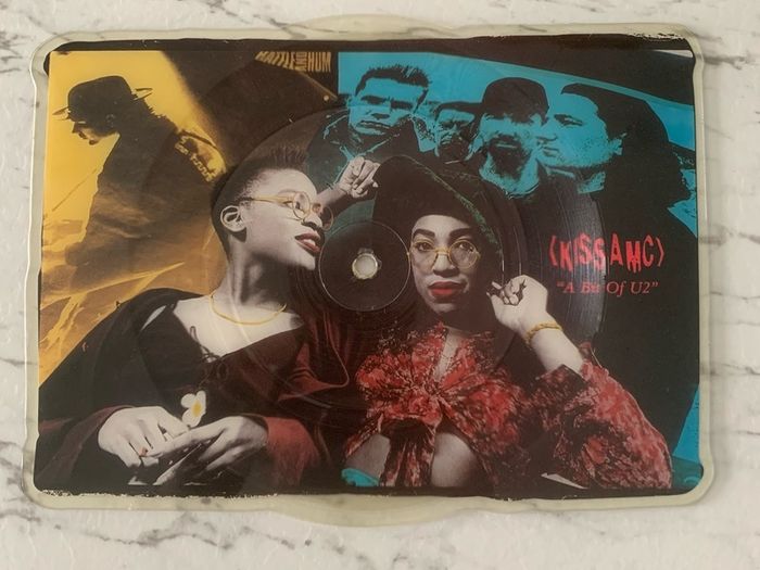 Kiss AMC -  A Bit Of U2 - 1989 7" shaped vinyl picture disc