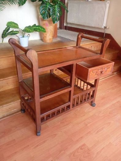 Wooden tea trolley / serving cart
