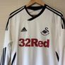Swansea City FC. Official Adidas Mens Home Long Sleeved Jersey. Season 2011/2012. Number 24 Joe Allen. Image 3