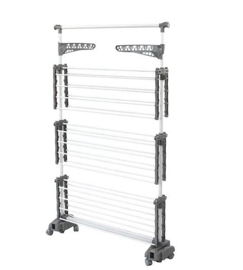 Large foldable drying rack with wheels