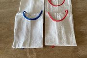 Handmade French linen napkins / bibs x 2