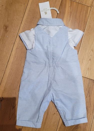 Mintini Designer Baby Set Dungarees & Polo Top age 0- 3 months