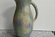 Stunning Art Deco Blue  Green Vase Pitcher Jug Shorter and Sons