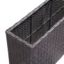 Garden Raised Bed with 2 Pots 90x20x40 cm Poly Rattan Black Image 3