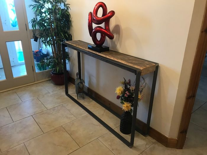 Handcrafted Console Table from reclaimed Timber and Steel