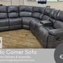 New Nando Full Recliner Corner Sofa Suede Grey Image 2