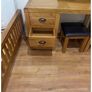 Solid Oak Bedroom Furniture (Double Bed, Mattress, Locker, Dressing table, Chest) Image 7
