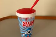 Slush puppie reusable screw tight cup and straw