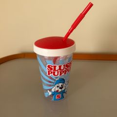 Slush puppie reusable screw tight cup and straw