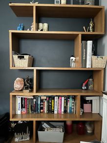 Oak shelving unit
