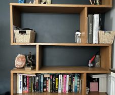 Oak shelving unit