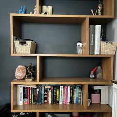 Oak shelving unit