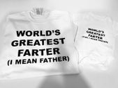 Father And Baby Set T-shirt And Bodysuit Set Worlds Greatest Farters Dad And Baby