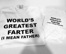 Father And Baby Set T-shirt And Bodysuit Set Worlds Greatest Farters Dad And Baby