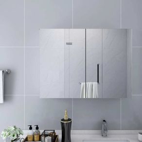 Bathroom Mirror Cabinet White 80x15x60 cm MDF