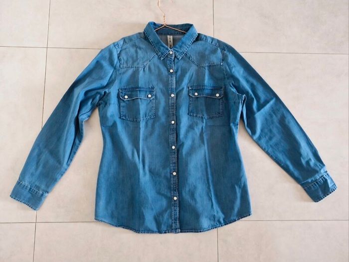 Primark lovely denim shirt, light, in blue s. 18/46