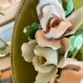 Vintage Pair Genuine Capo di monte 3D Porcelain Floral Wall Plaques with Label Image 5