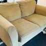 2 seater second hand, olive green sofa Image 2