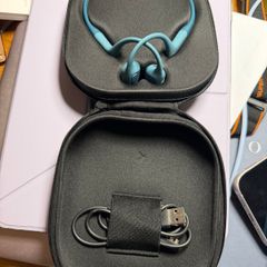 Shokz OpenRun Pro (S810) Bone Conduction Headphones - Teal, Case & Charger