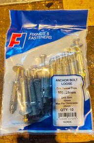 M6 anchor bolts - 70 units
