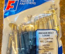 M6 anchor bolts - 70 units