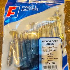 M6 anchor bolts - 70 units