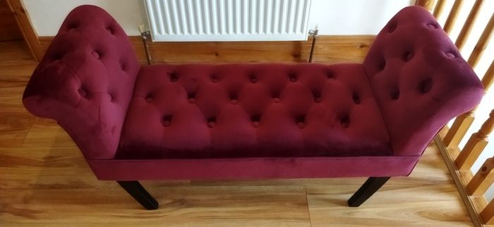 Velvet Bench  Wine/Burgundy