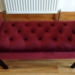 Velvet Bench  Wine/Burgundy