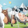 KIDIZ Baby bouncer baby swing with 5 speed settings - foldable baby bouncer Image 4