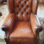 Leather Armchair Pair Image 7