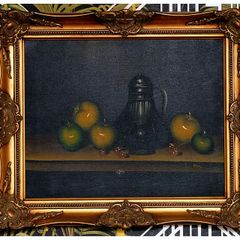 Gilt Framed Oil Still Life Painting