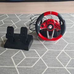 Steering wheel and pedals