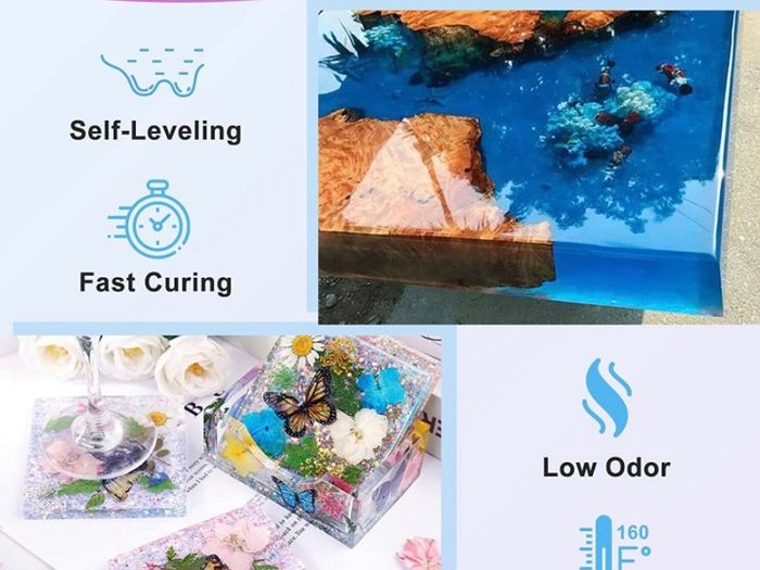 Epoxy Resin, 64oz Crystal Clear Epoxy Resin and Hardener, Bubbles Free Table Top & Bar Top Casting Resin, Clear Epoxy Resin for Tumblers, Art Crafts, Jewelry Making (FREE POSTAGE)
