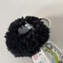 Black/ White Sheep Pom Pom Keyring, Magnet Image 4