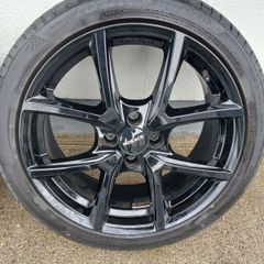 17inch 4 stud Monaco Black Alloys and Tyres