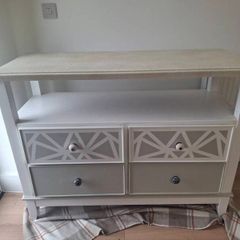 Solid oak upcycled TV cabinet