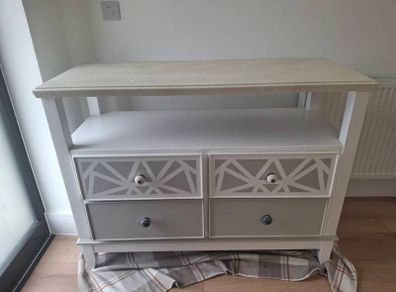 Solid oak upcycled TV cabinet