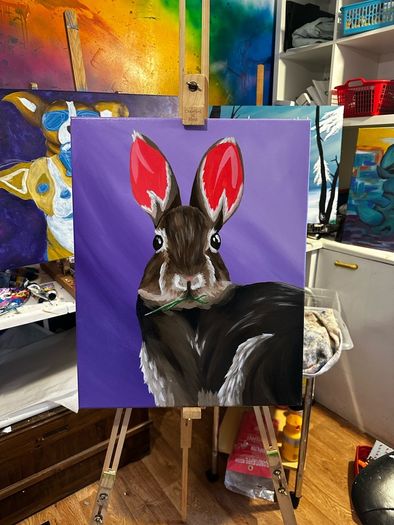 Bunny Rabbit Original Acrylic Painting