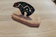 Native American Bear Figurine on Sandstone