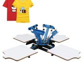 Screen Printing Machine 17.7x21.7Inch Screen Printing Press 4 Color 2 Station Silk
